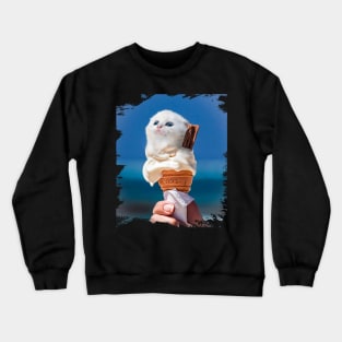 Ice-Cat Cat Ice Cream Crewneck Sweatshirt